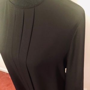 J CREW Pleated-front tuxedo top